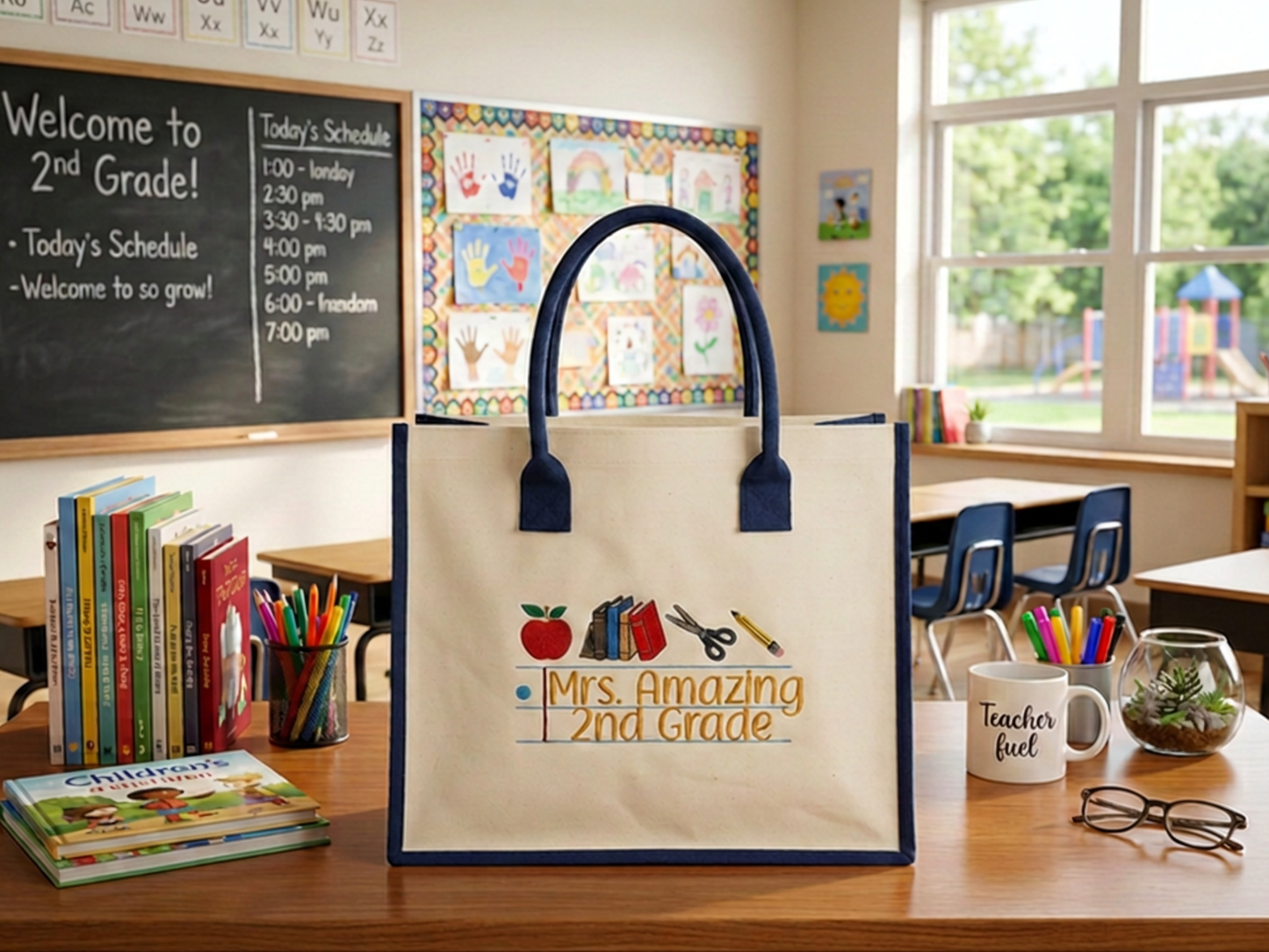 Personalized Teacher Essentials Tote