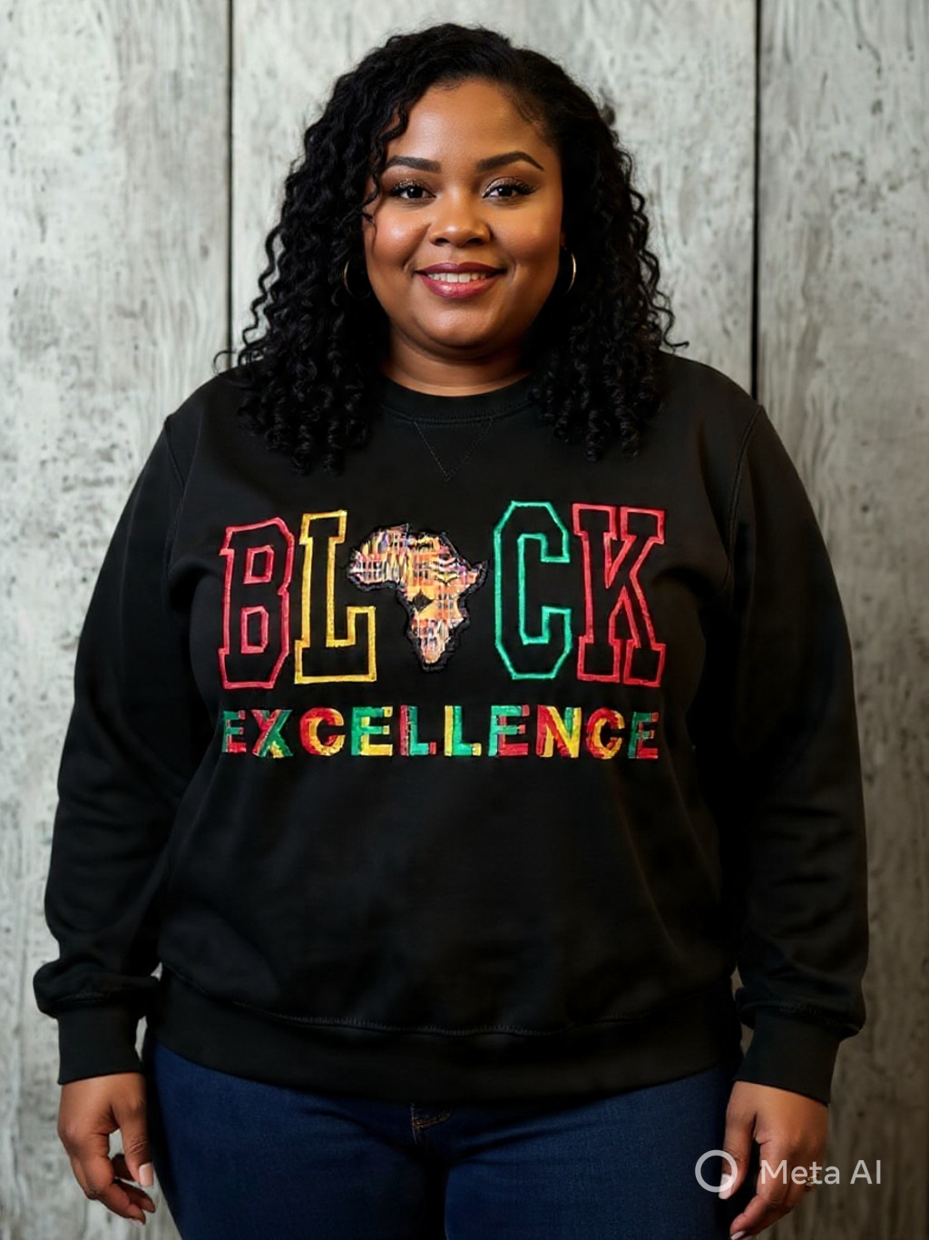 Black Excellence Sweatshirt - Multi