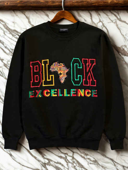 Black Excellence Sweatshirt -Multi Color